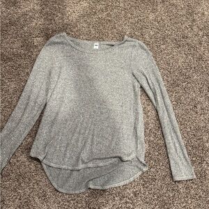Old Navy Silver Long Sleeve Women's Top